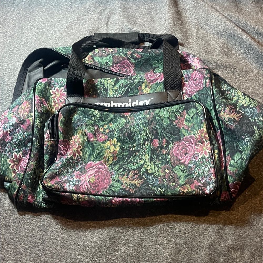 Embroidex Floral Embroidered Duffel Bag